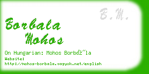 borbala mohos business card